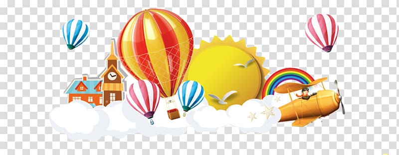 Aksai Kazakh Autonomous County Airplane Balloon, Flying over the transparent background PNG clipart