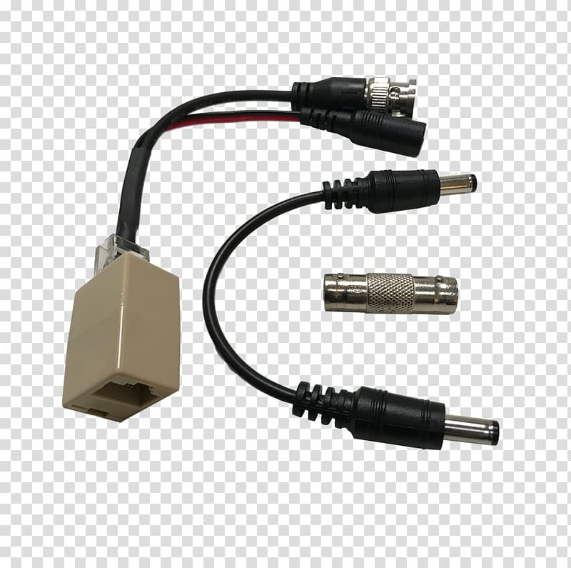 Adapter BNC connector Electrical cable Electrical connector 8P8C, cctv camera dvr kit transparent background PNG clipart