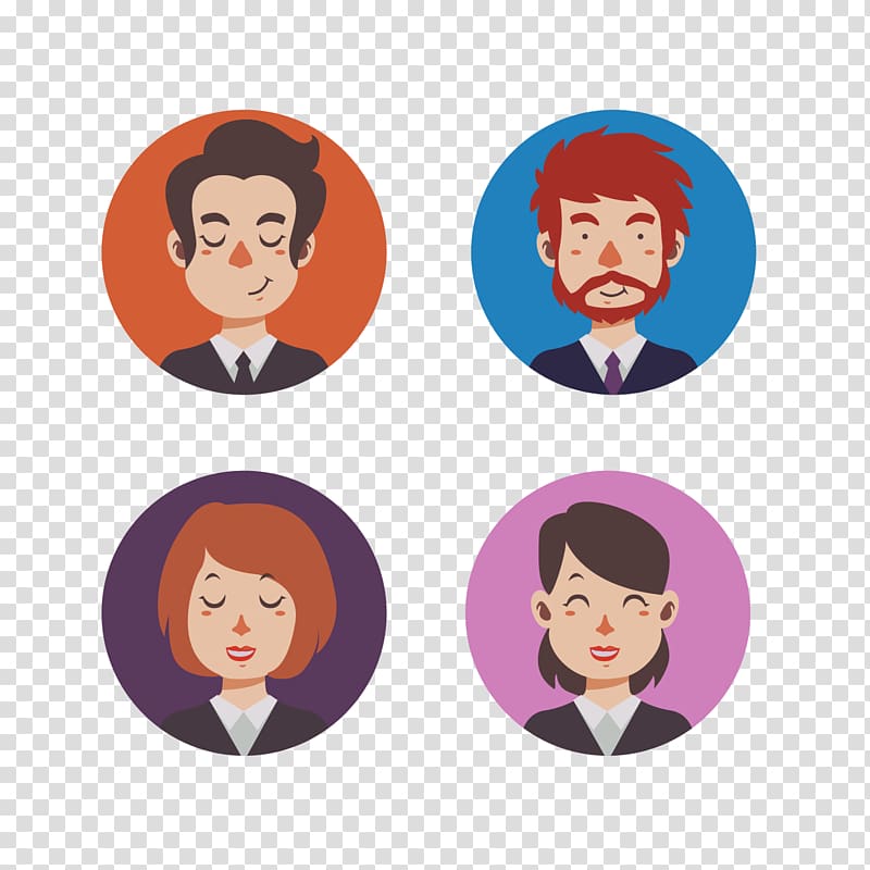 man's red hair illustration, Avatar Icon, Cartoon business people avatar transparent background PNG clipart