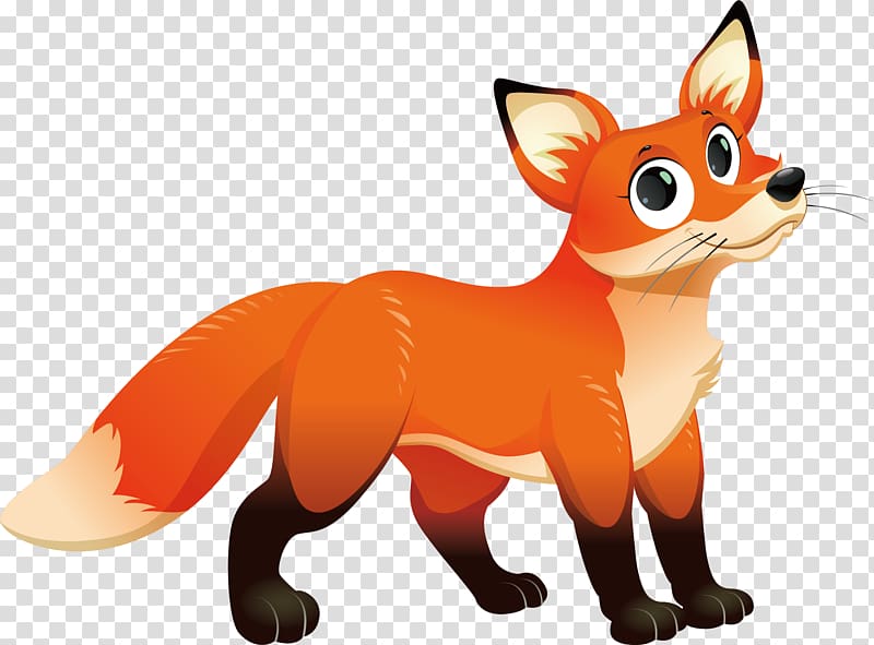 fox illustration, Cartoon Illustration, cute brown fox transparent background PNG clipart