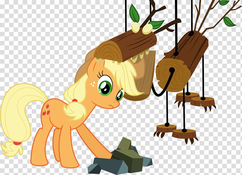 Pony Applejack Horse Gray wolf, timber transparent background PNG clipart