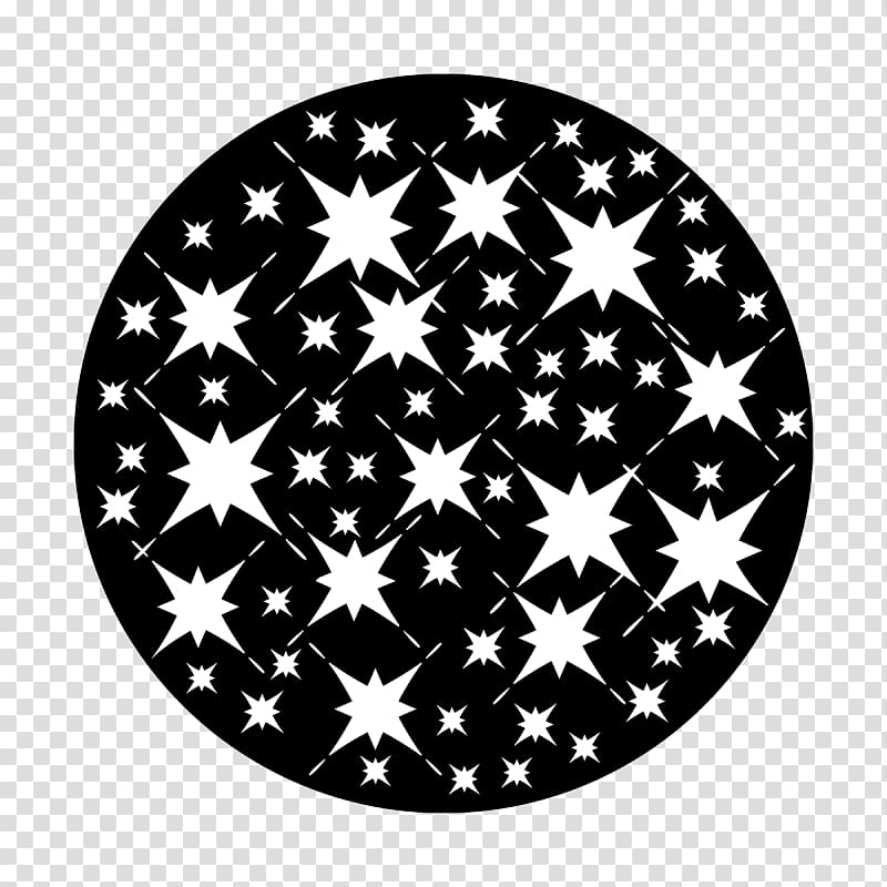 Circle Gobo White Steel Star, circle transparent background PNG clipart