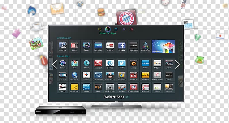 Smart TV Samsung LED-backlit LCD High-definition television HDMI, tv smart transparent background PNG clipart