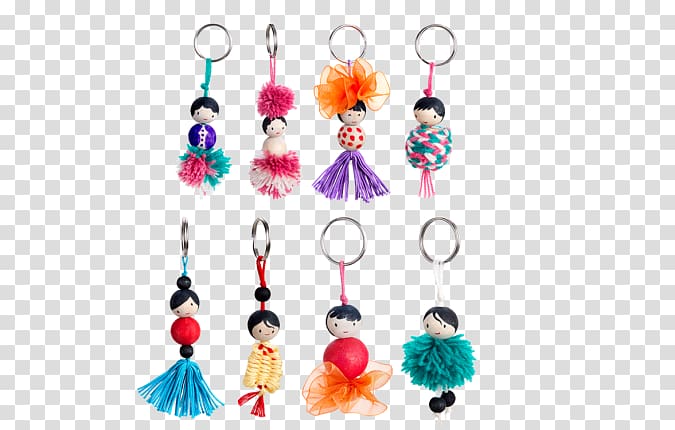 Earring Key Chains Bead Craft Recipe, keychain is made of which element transparent background PNG clipart