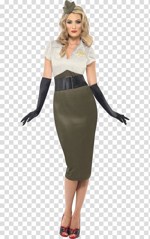 1940s Costume party Clothing Second World War, dress transparent background PNG clipart