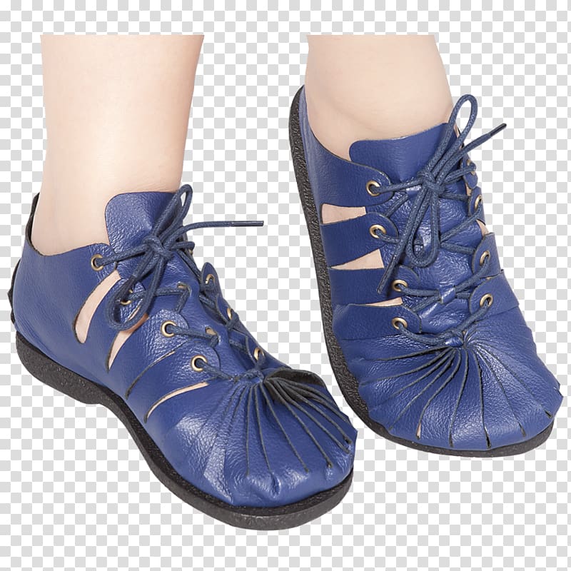 Blue Sandal High-heeled shoe Footwear, sandal transparent background PNG clipart
