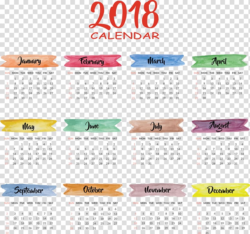 2018 calendar, Calendar 2018 Audi A3, Watercolor wind 2018 desk calendar templates transparent background PNG clipart