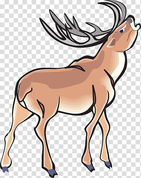 Reindeer Cartoon , cartoon antlers transparent background PNG clipart