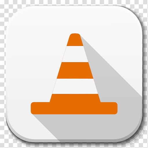 triangle cone orange, Apps Vlc transparent background PNG clipart