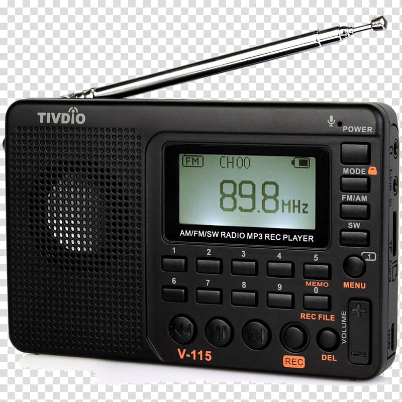 Shortwave radio FM broadcasting AM broadcasting Transistor radio, radio transparent background PNG clipart