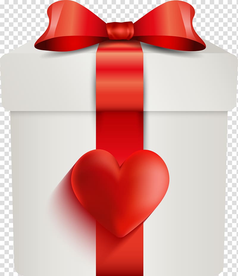 Red Gift Box, Red love gift box transparent background PNG clipart