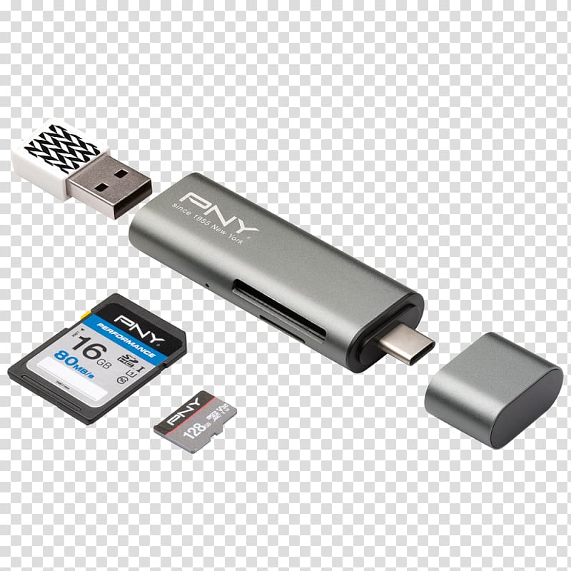 USB Flash Drives PNY Technologies Memory Card Readers, USB transparent background PNG clipart