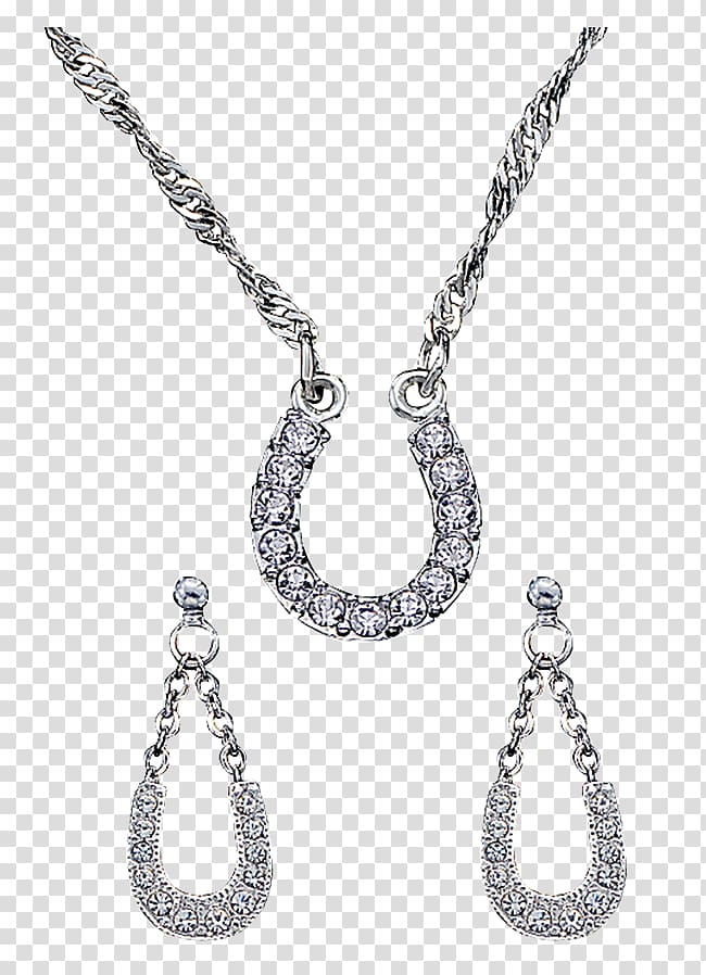 Earring Necklace Jewellery Silversmith Horseshoe, necklace transparent background PNG clipart