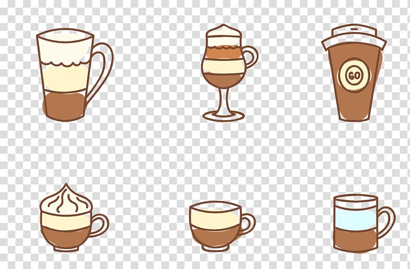Coffee cup Espresso Latte Caffxe8 Americano, Drinks Cup painted icon transparent background PNG clipart