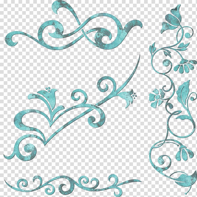 Ornament Floral design , grunge element transparent background PNG clipart