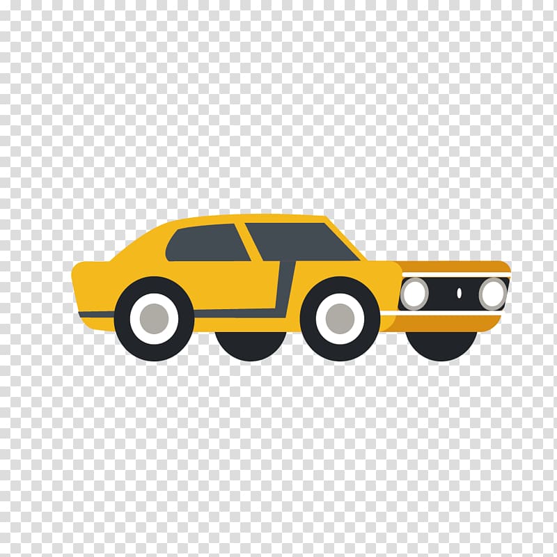 Mxe1laga Car Vehicle Service, Simple hand-painted yellow sports car transparent background PNG clipart