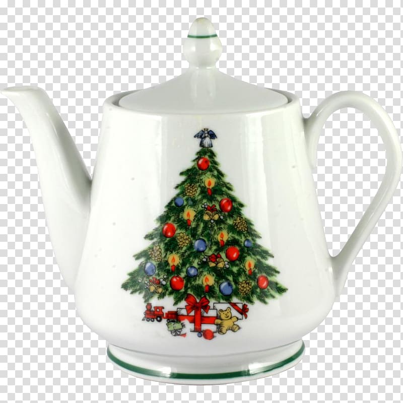 Teapot Christmas ornament Santa Claus Porcelain, santa claus transparent background PNG clipart