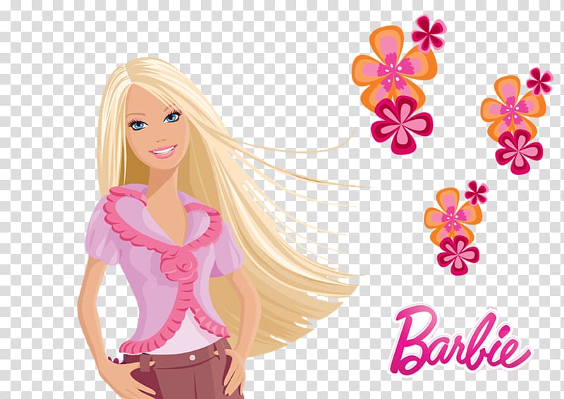 Barbie , Barbie , girl wearing pink mini dress illustration transparent  background PNG clipart