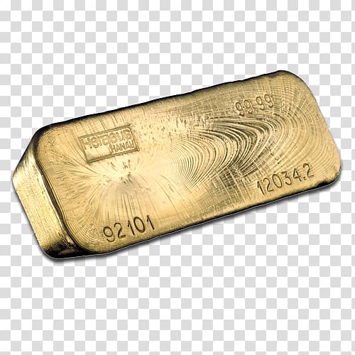 Gold bar Good Delivery Heraeus Gold as an investment, various gold transparent background PNG clipart