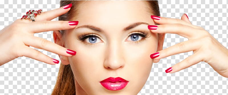portrait of woman, Beauty Parlour Facial Nail salon Manicure, Makeup transparent background PNG clipart