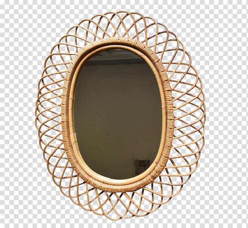 Mirror Rattan Chairish Furniture Etsy, hanging rattan transparent background PNG clipart