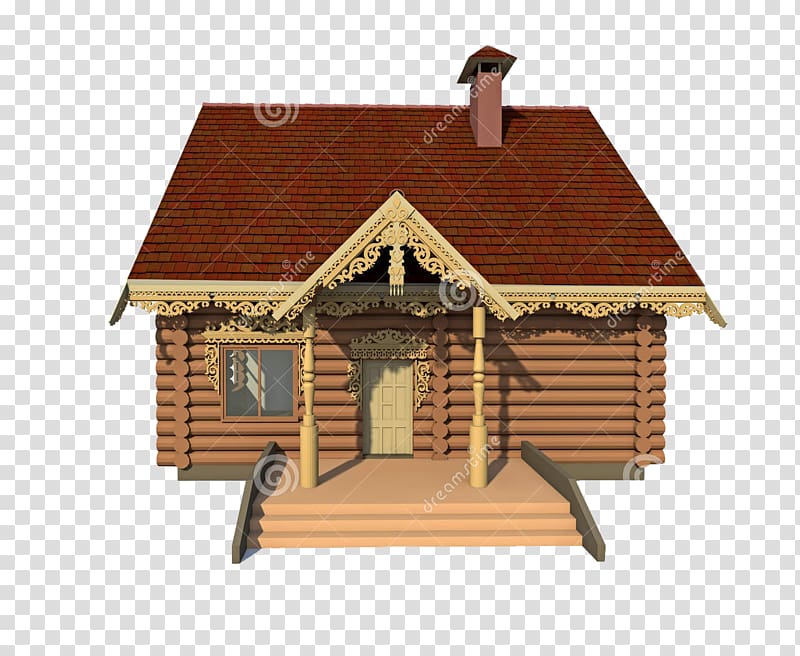, Red house with smoke transparent background PNG clipart