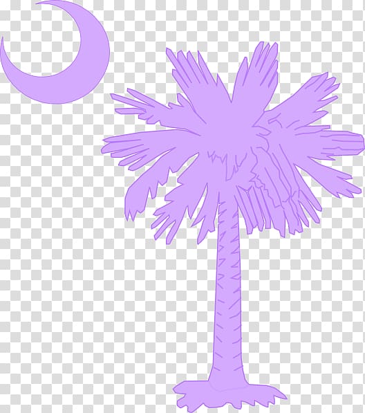 Flag of South Carolina Sabal Palm Palm trees Crescent, purple moon melon transparent background PNG clipart
