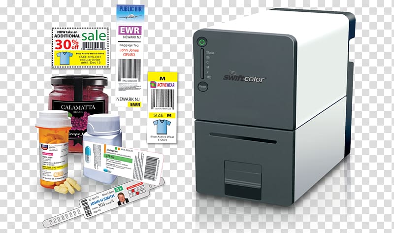 Label printer Inkjet printing, Multi Usable Colorful Brochure transparent background PNG clipart