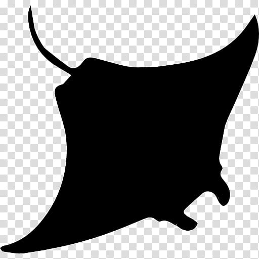 Batoidea Myliobatoidei Giant oceanic manta ray Silhouette, Manta transparent background PNG clipart