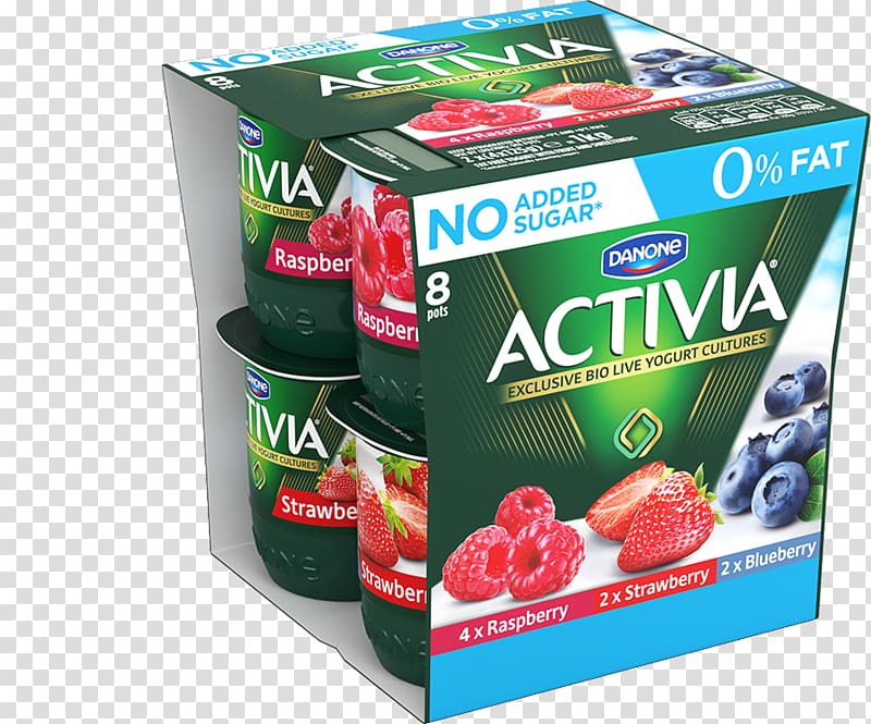 Berry Activia Yoghurt Probiotic Low-fat diet, blueberry transparent background PNG clipart