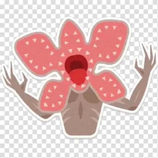 Demogorgon Eleven Sticker Wall decal Google Allo, stranger things transparent background PNG clipart