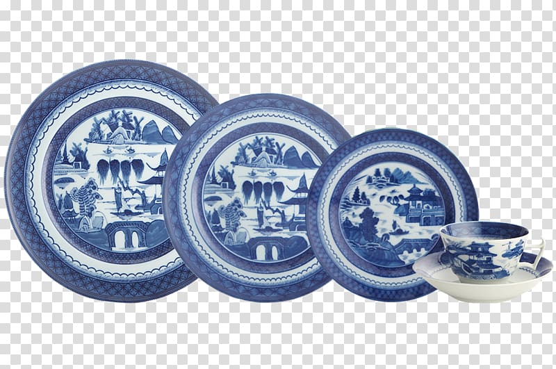 Tableware Plate Mottahedeh & Company Saucer, blue and white porcelain plate transparent background PNG clipart