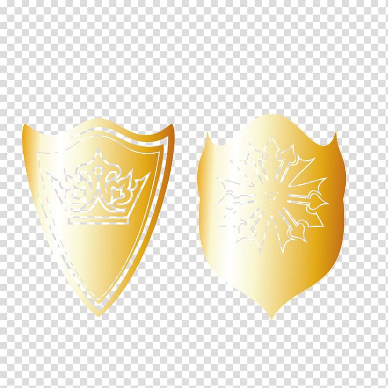 Shield, Golden Shield transparent background PNG clipart