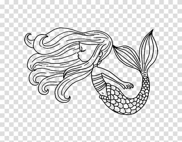 The Little Mermaid Ariel Drawing Coloring book, mermaid Tattoo transparent background PNG clipart