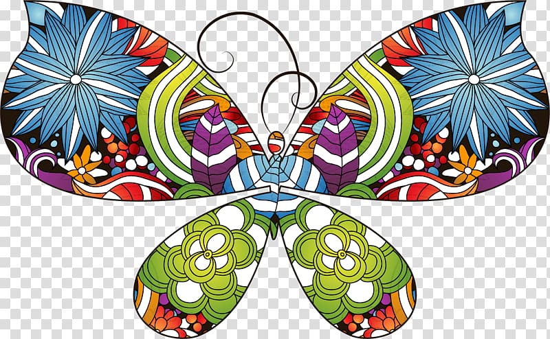 Butterfly Illustration, Creative Butterfly transparent background PNG clipart