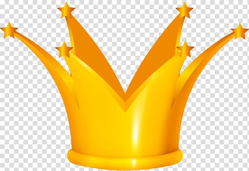 yellow crown illustration, Cartoon gold crown transparent background PNG clipart