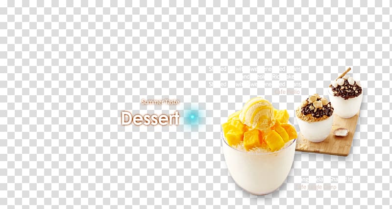 Gelato Sundae Frozen yogurt Dame blanche Cream, Mango rice transparent background PNG clipart