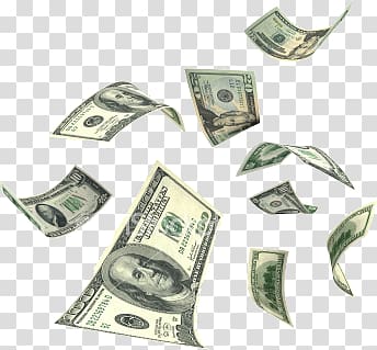 Falling money transparent background PNG clipart