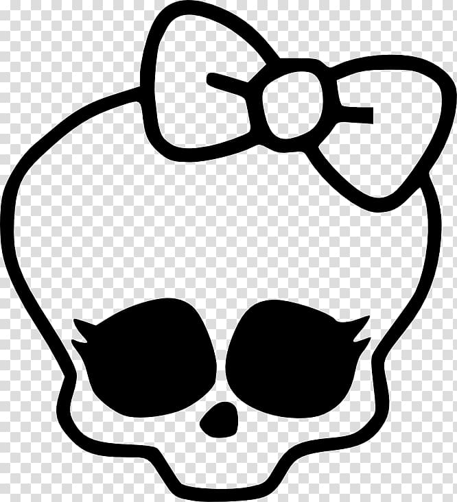 Monster High Skull Stencil Template Pattern, skull transparent background PNG clipart
