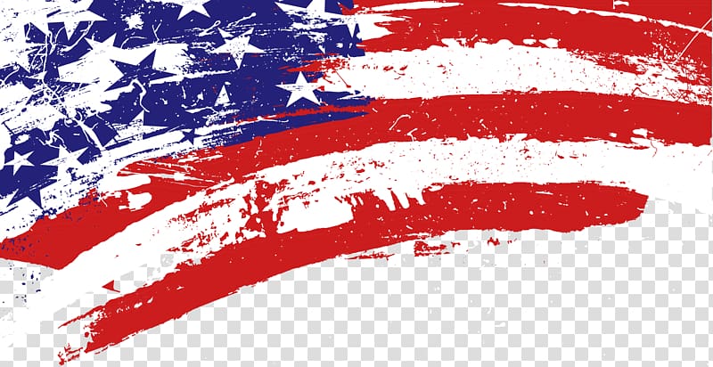 US flag painting, Corner Scratch American Flag transparent background PNG clipart