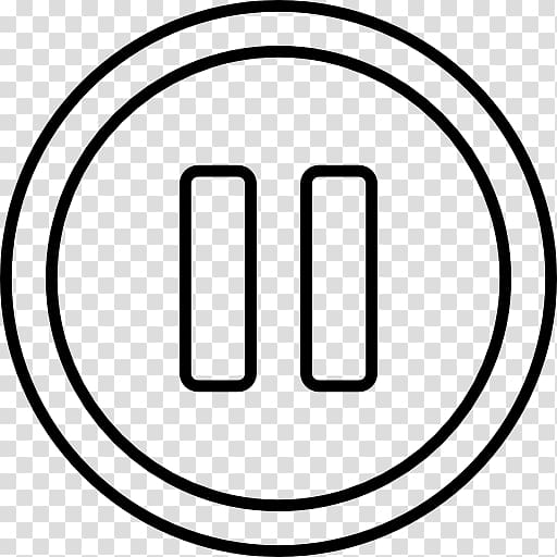 Line art Circle Area Symbol , pause button transparent background PNG clipart