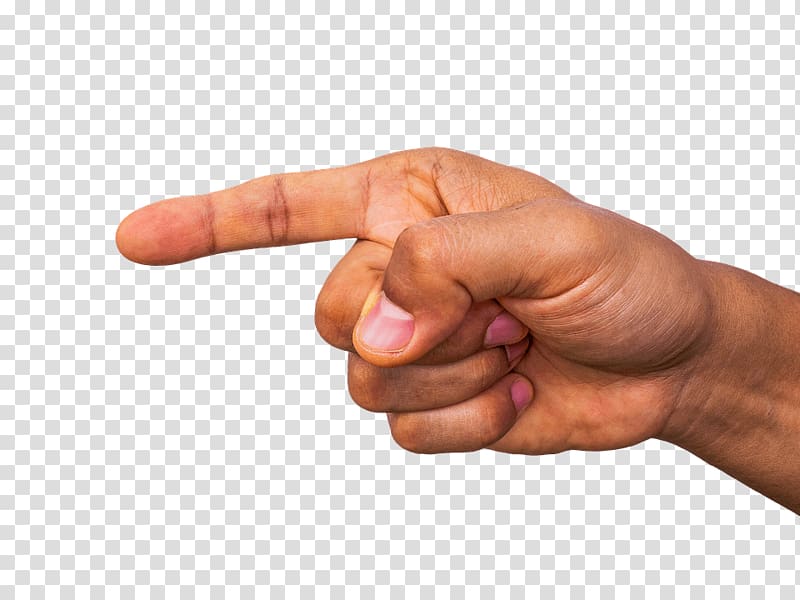 person's pointing hand gesture, Finger Pointing Left transparent background PNG clipart