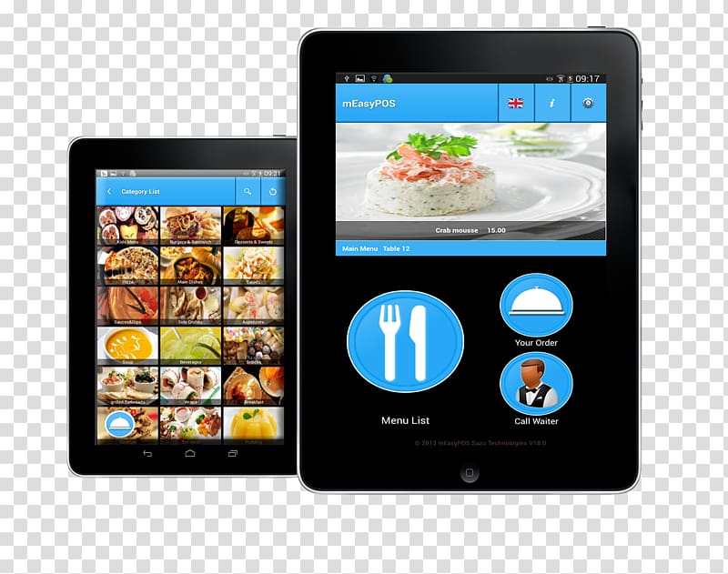 Smartphone Handheld Devices Mobile Phones Restaurant Waiter, Restaurant Management transparent background PNG clipart