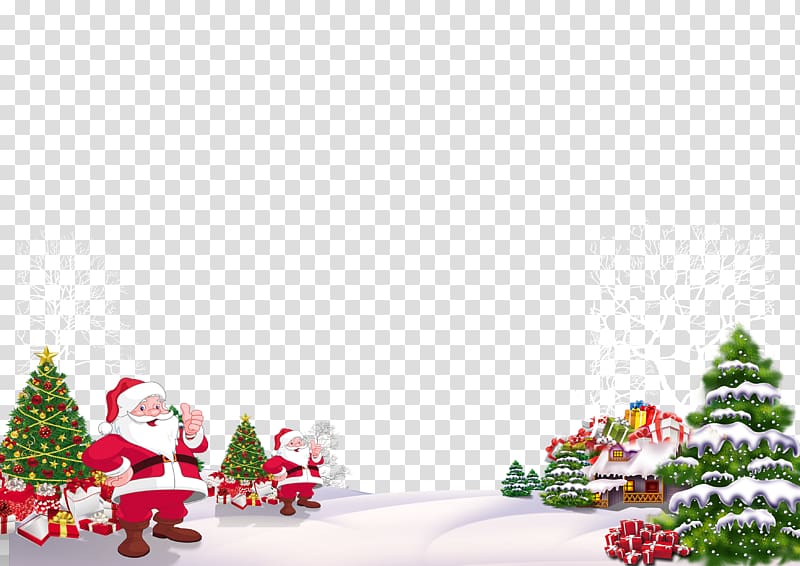 Christmas tree Santa Claus Gift, Santa Claus transparent background PNG clipart