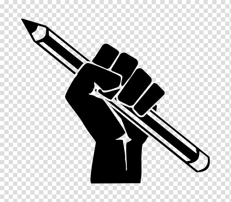 Raised fist Pencil , fist transparent background PNG clipart