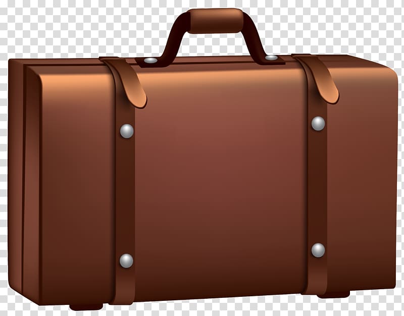 brown suitcase art, Suitcase Baggage , Brown Suitcase transparent background PNG clipart