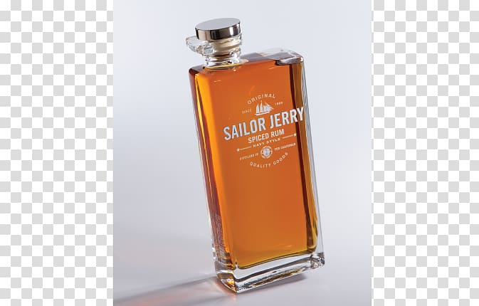 Liqueur Glass bottle Whiskey, Sailor jerry transparent background PNG clipart