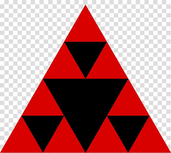 Sierpinski triangle Mathematics Fractal, triangle transparent background PNG clipart