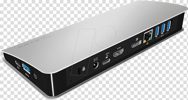 Laptop ICY BOX Type-c Usb Docking station USB-C Hard Drives, Laptop transparent background PNG clipart