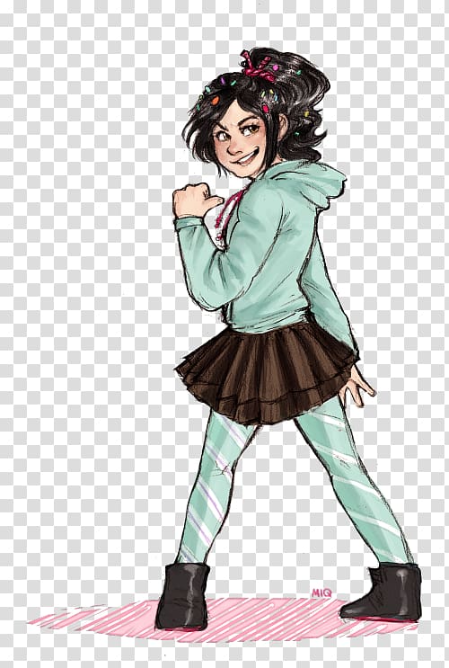 Costume design Pin-up girl Cartoon, Vanellope transparent background PNG clipart